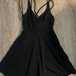 Forever 21 Black Strappy Mini Dress